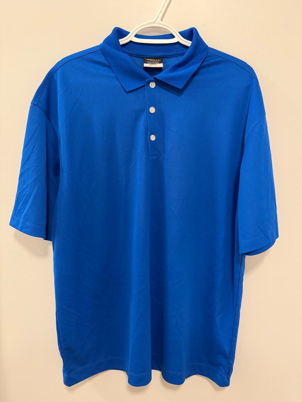 Nike Golf Dri Fit Blue Polo Large